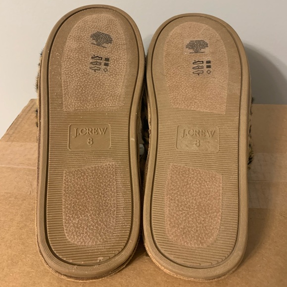 *SOLD* 🌺HP🌺 J.Crew leopard fuzzy slippers - Picture 7 of 7